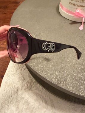 Chrome Hearts Embellished Burgundy/Pink Sunglasses. Like new. 100% authentic
